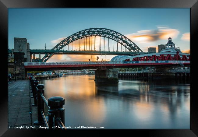 Tyne Sunrise Framed Print by Colin Morgan