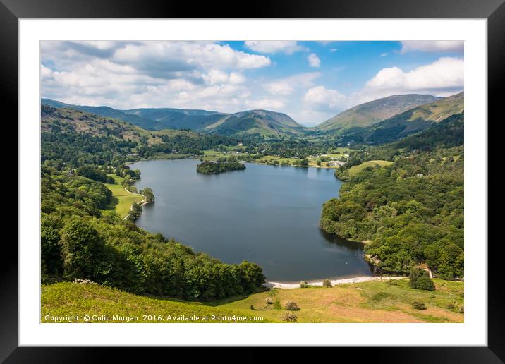 Grasmere from Loughrigg Fell Framed Mounted Print by Colin Morgan