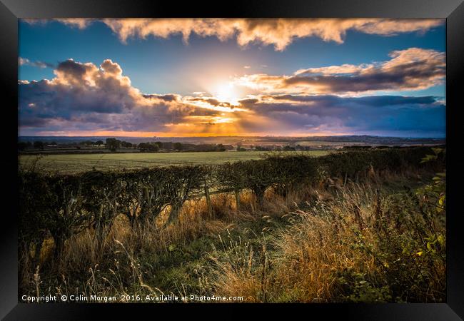 Countryside Sunrise Framed Print by Colin Morgan