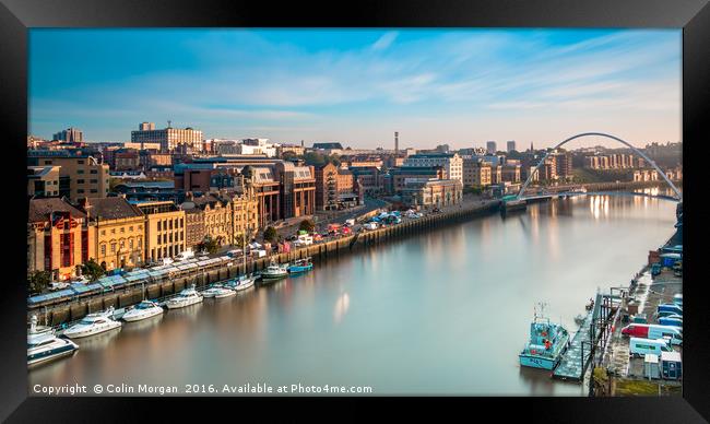 Newcastle Quayside Sunrise Framed Print by Colin Morgan