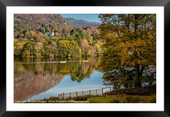 Boating on Grasmere Framed Mounted Print by Colin Morgan