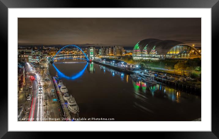 River Tyne City Marina Framed Mounted Print by Colin Morgan