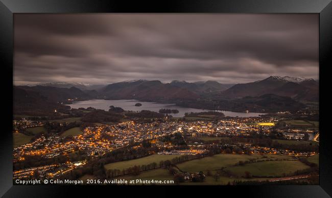 Keswick at Dusk Framed Print by Colin Morgan