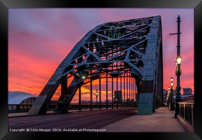 Tyne Bridge Sunrise Framed Print by Colin Morgan