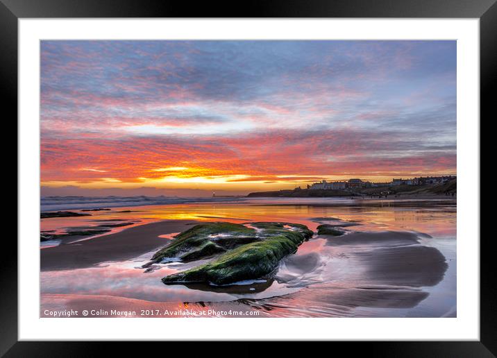 Sunrise at Tynemouth Longsands Framed Mounted Print by Colin Morgan