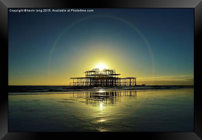  Brighton west pier  Framed Print by kevin long