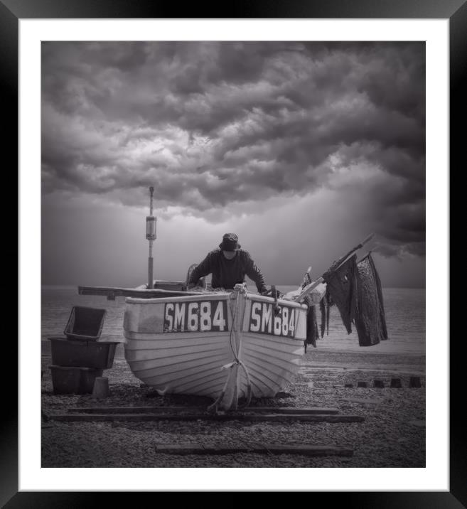 The calm before the storm  Framed Mounted Print by kevin long