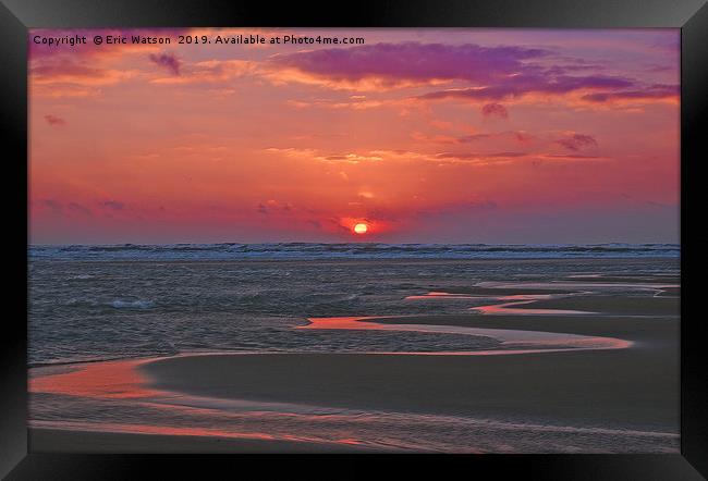 North Sea Sunrise Framed Print by Eric Watson