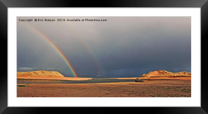 Rainbow Over Forvie Framed Mounted Print by Eric Watson