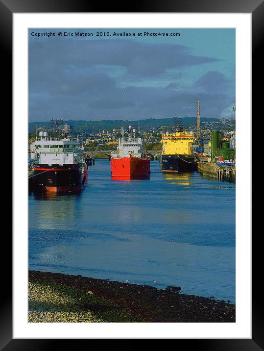 Aberdeen Harbour Framed Mounted Print by Eric Watson