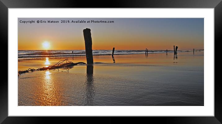 Sunrise Posts Framed Mounted Print by Eric Watson