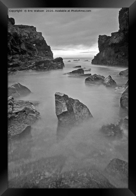 Misty Rocks Framed Print by Eric Watson