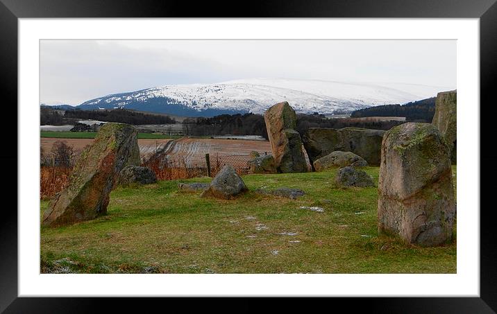  Tomnaverie Stone Circle Aberdeenshire Framed Mounted Print by ian jackson
