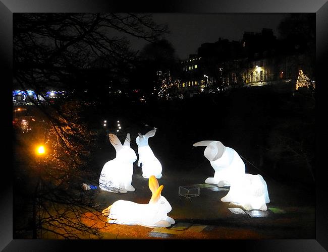  Aberdeen Bunny Sculptures Framed Print by ian jackson