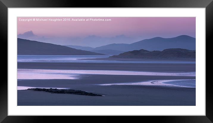  Sound of Taransay at dusk Framed Mounted Print by Michael Houghton