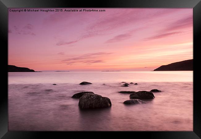  Lochbuie Sunset Framed Print by Michael Houghton