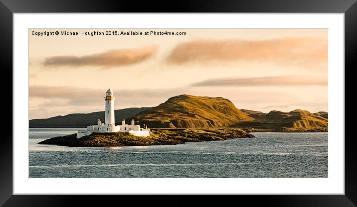  Lismore Lighthouse at sunrise Framed Mounted Print by Michael Houghton