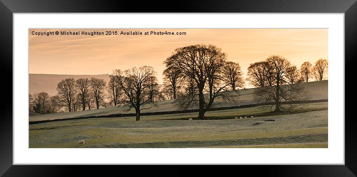  Threshfield Treeline at dusk Framed Mounted Print by Michael Houghton