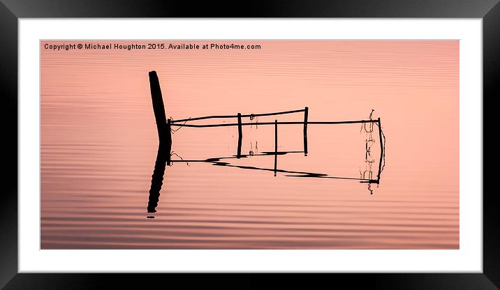  Reflections at dusk Framed Mounted Print by Michael Houghton
