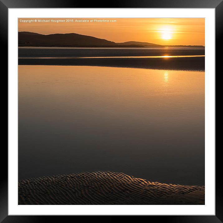  Seilebost Sunset Framed Mounted Print by Michael Houghton