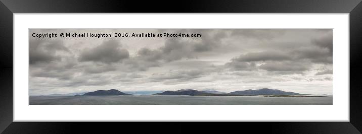 South Harris Panorama Framed Mounted Print by Michael Houghton
