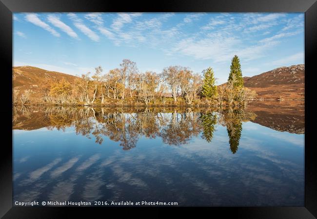 Loch Tarff Reflections Framed Print by Michael Houghton