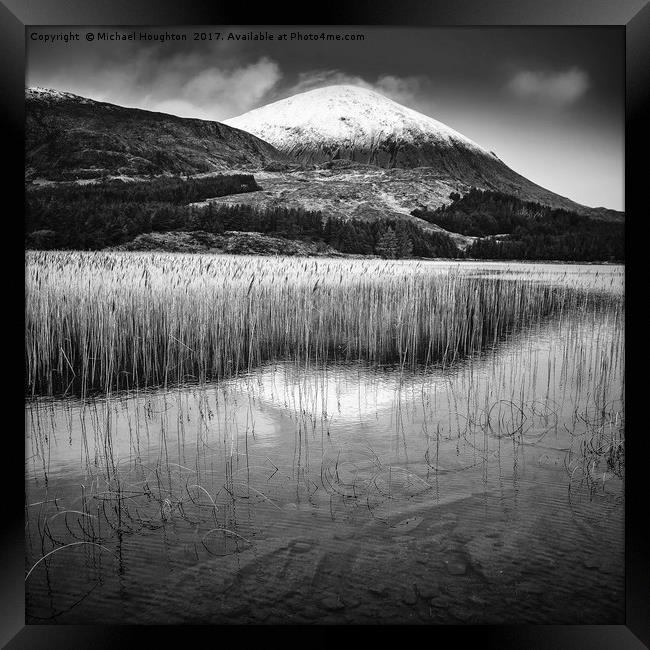 Reeds on Loch Cill Chriosd Framed Print by Michael Houghton