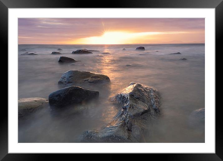 Sunset seascape #3 Framed Mounted Print by Andy Evans
