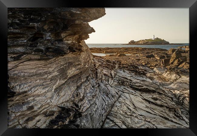 Who framed Godrevy Framed Print by Andy Evans