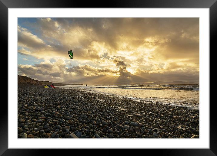 LLanddwyn Beach early morning surf. Framed Mounted Print by Andy Evans