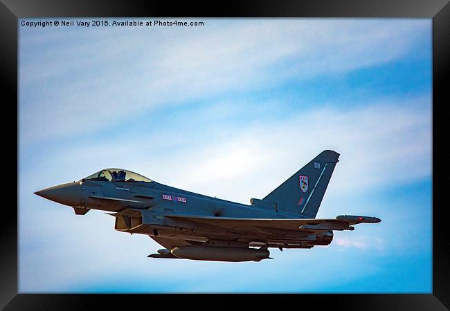 The Eurofighter Typhoon Fly past Framed Print by Neil Vary