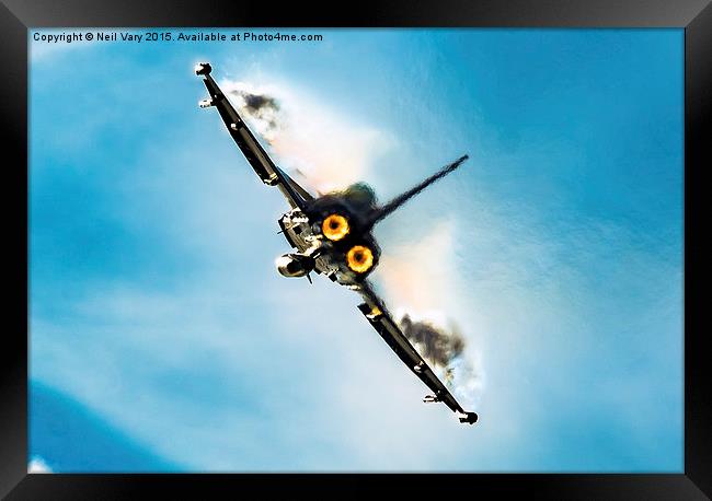 The Eurofighter Typhoon Afterburner Framed Print by Neil Vary