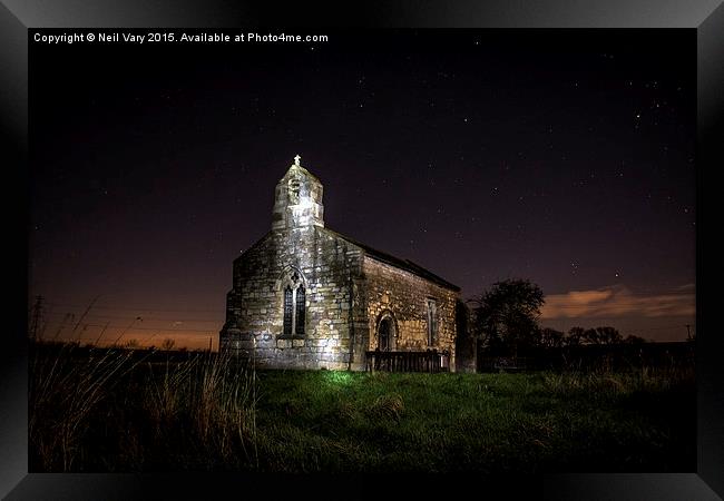  St Mary's Chapel at Night  Framed Print by Neil Vary