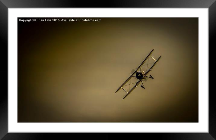  world war 1 Biplane Framed Mounted Print by Brian Lake