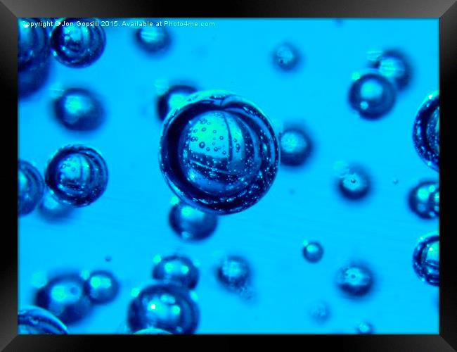 Blue Bubbles  Framed Print by Jon Gopsill