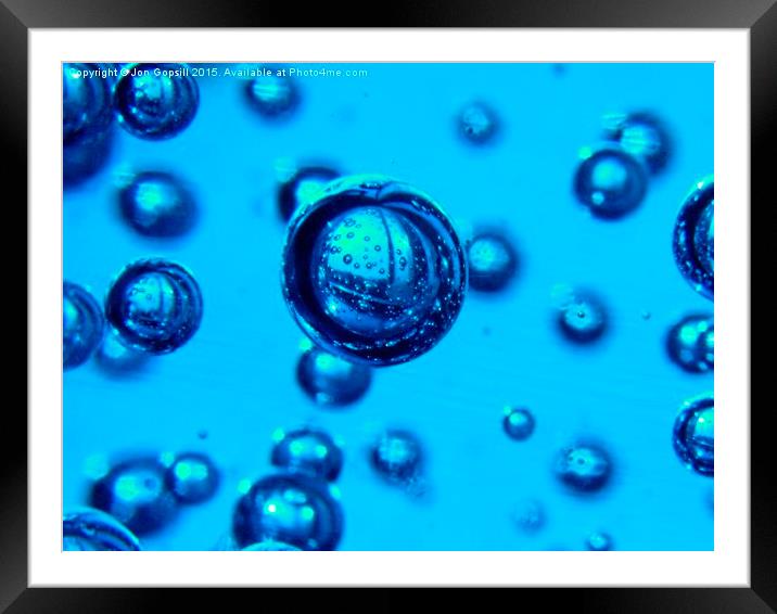 Blue Bubbles  Framed Mounted Print by Jon Gopsill