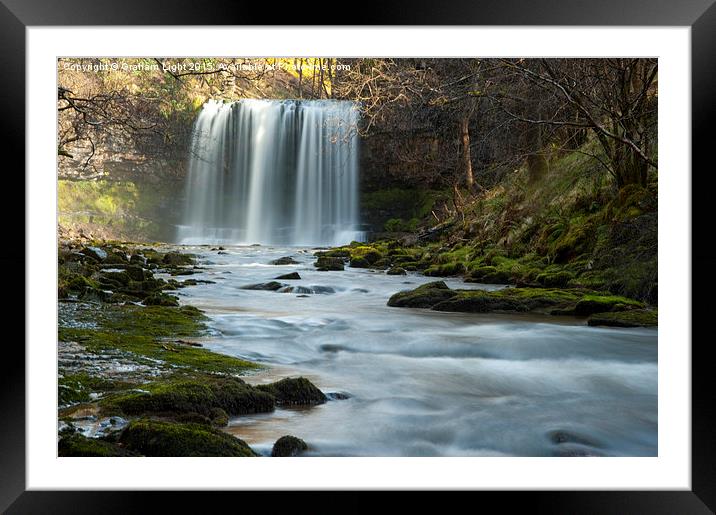 Waterfalls at Brecon Framed Mounted Print by Graham Light