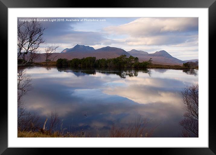  Relections - Loch Cul Dromannan, Scottish Highlan Framed Mounted Print by Graham Light