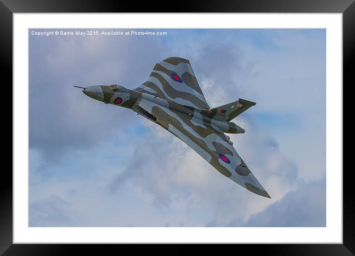 Vulcan XH558 Topside Framed Mounted Print by Barrie May