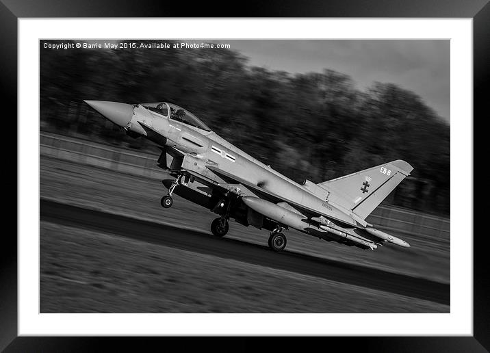 41sqn Typhoon Launch Framed Mounted Print by Barrie May