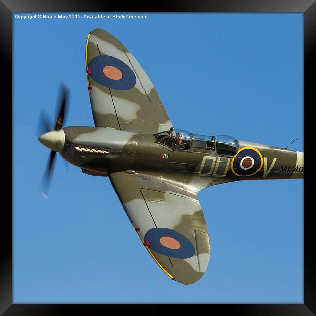 The Grace Spitfire Framed Print by Barrie May