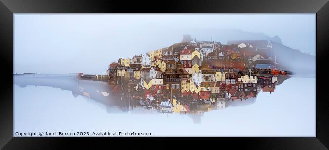 Reflection of Whitby Framed Print by Janet Burdon