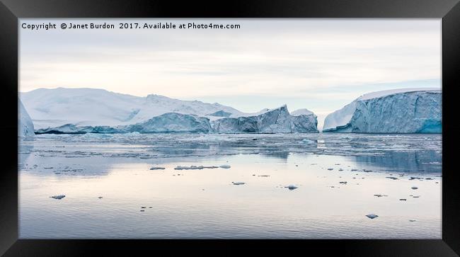 Kangia Icefjord Framed Print by Janet Burdon