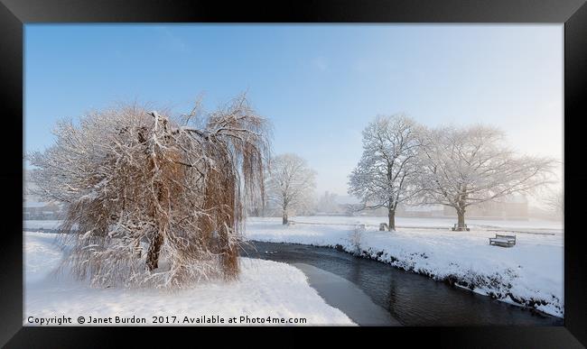 Winter Morning at Sinnington Framed Print by Janet Burdon