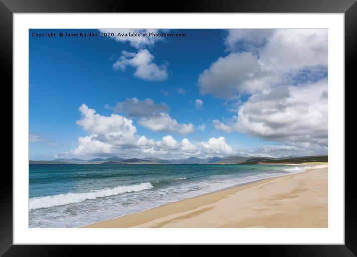Scarista beach, Isle of Harris Framed Mounted Print by Janet Burdon