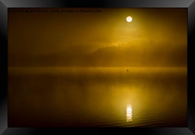 Golden Dawn, Loch Ard Framed Print by Janet Burdon