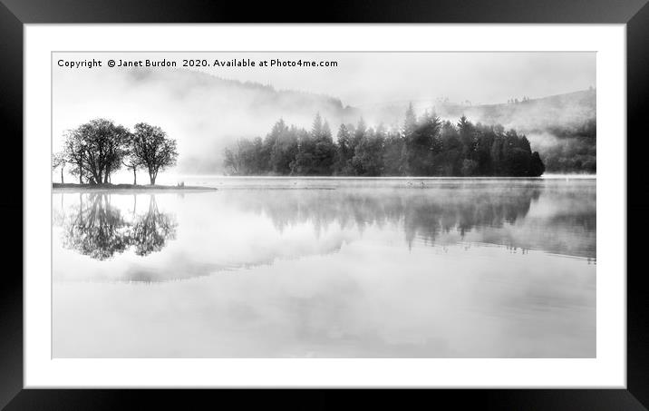  Misty Morning, Loch Ard     Framed Mounted Print by Janet Burdon