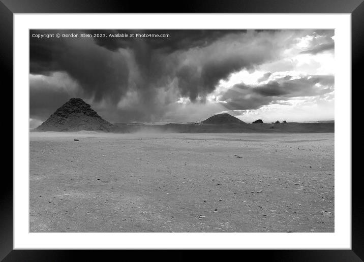 Dust Storm at Saqqara Framed Mounted Print by Gordon Stein