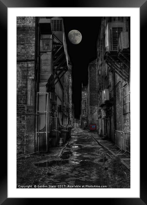 Dark Alleyways Framed Mounted Print by Gordon Stein