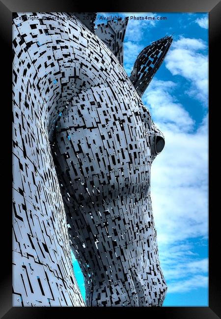 The Kelpies Number Three Framed Print by Gordon Stein